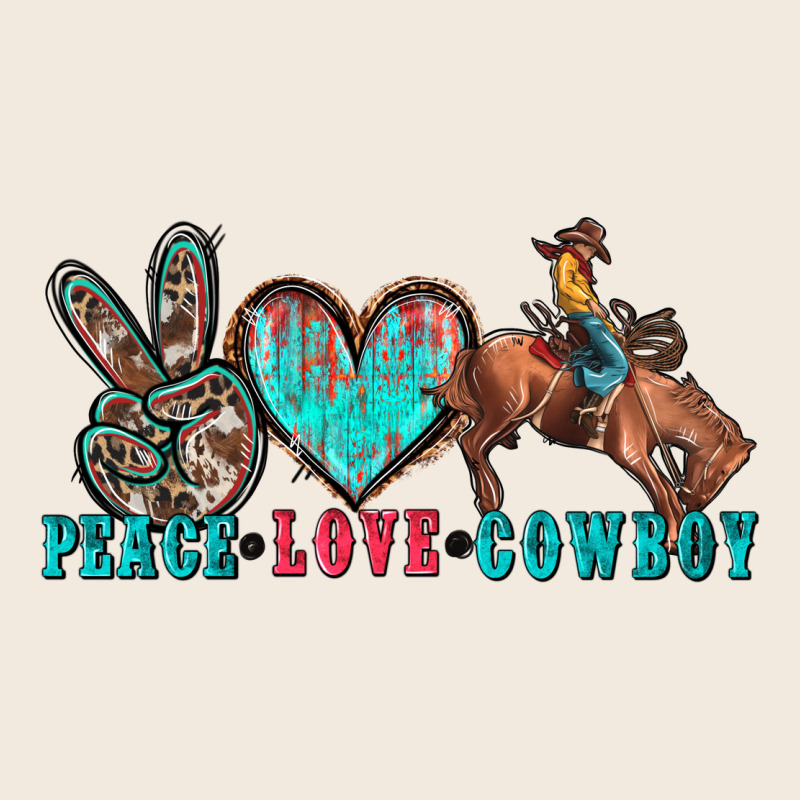 Peace Love Cowboy Zipper Hoodie by Zillion Design Studio | Teevron