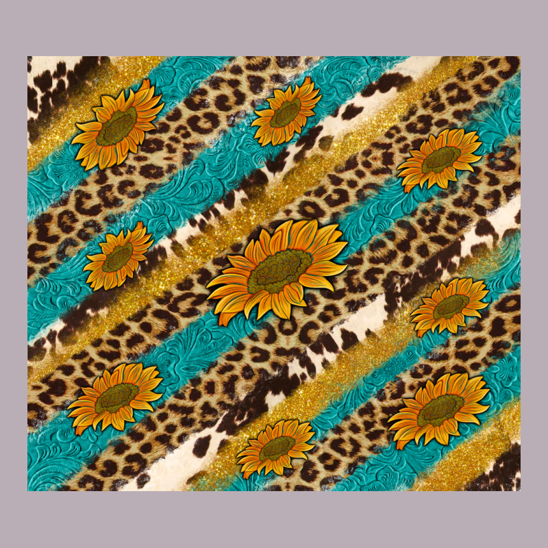 Leopard Cowhide  Leather Sunflowers Vintage Tee by Artiststas | Teevron