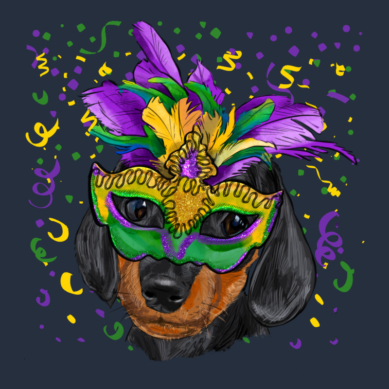 Mardi Gras Dachshund Puppy With Mask Zipper Hoodie by RanaPortraitStore | Teevron