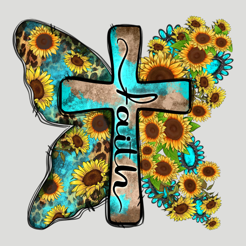 Faith Sunflower Cross Zipper Hoodie by Zillion Design Studio | Teevron