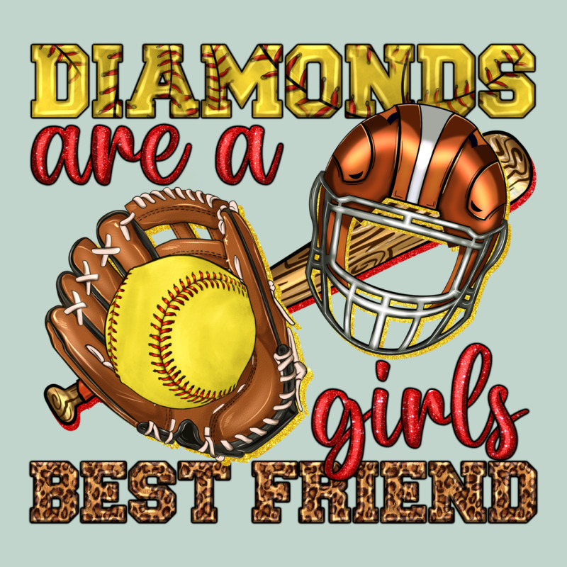 Diamonds Are A Girls Best Friend Softball Zipper Hoodie by texasbilliewilder | Teevron