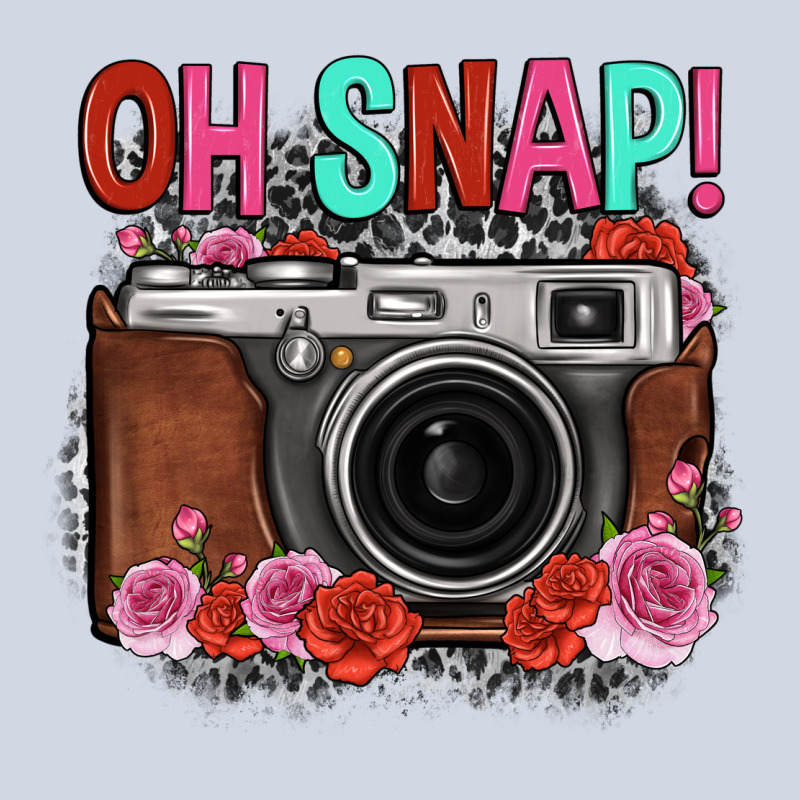 Oh Snap Rose Grey Leopard Vintage Camera Premium Sweatshirt by FaDigitalArtStudio | Teevron