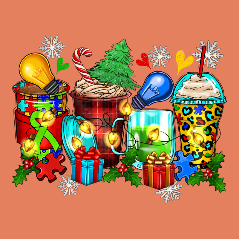 Autism Christmas Coffee Cups Classic Tee by Zillion Design Studio | Teevron