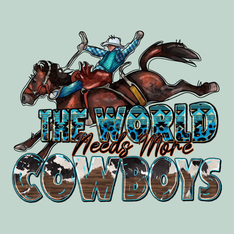 The World Needs More Cowboys Zipper Hoodie by Zillion Design Studio | Teevron