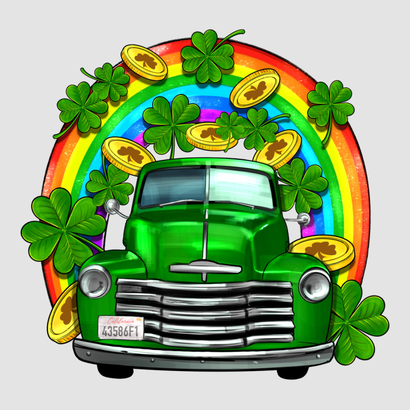 St Patricks Shamrock Gold Rainbow Truck Premium Sweatshirt by FaDigitalArtStudio | Teevron