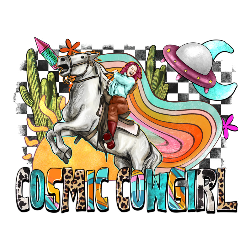 Cosmic Cowgirl Zipper Hoodie by Zillion Design Studio | Teevron