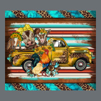 Western Truck Farm Animals Serape Leopard Turquoise's Premium Hoodie | Teevron