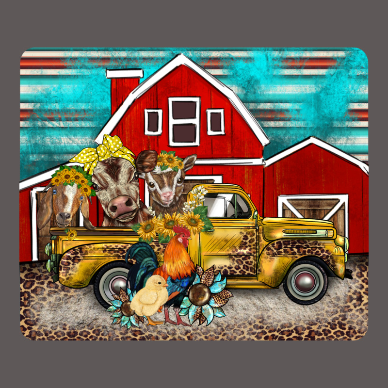 Western Truck Farm Animals Mousepad Premium Hoodie by BarkalooDesign | Teevron