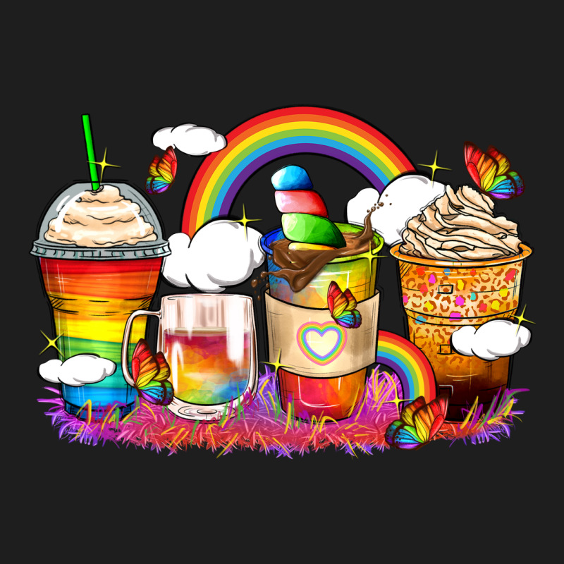Rainbow Coffee Cups Heavyweight Hoodie by Zillion Design Studio | Teevron