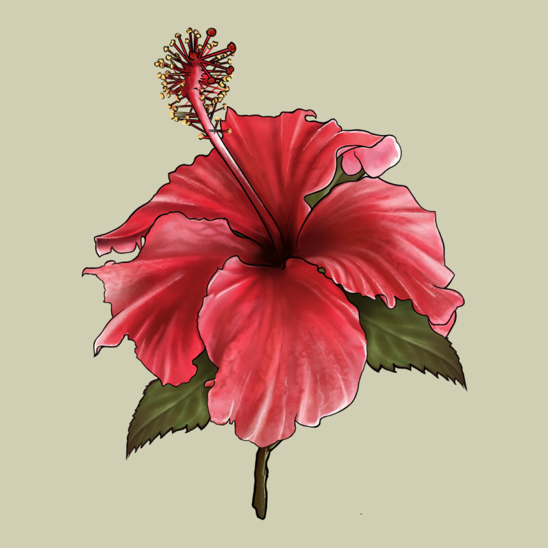 Puerto Rican Hibiscus Flower Illustrations Heavy Core Tee by LillyAllenDesigns | Teevron
