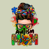 Autism Mom Messy Bun Heavyweight Hoodie | Teevron