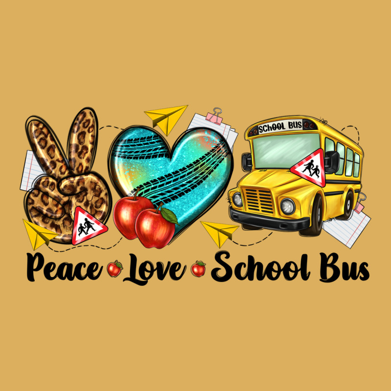 Peace Love School Bus Premium Hoodie by NancyCooperArtShop | Teevron