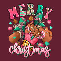 Pink Merry Christmas Black Girl Sneakers Classic Tee | Teevron