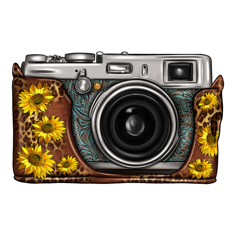 Sunflower Leopard Vintage Camera Premium Sweatshirt by FaDigitalArtStudio | Teevron