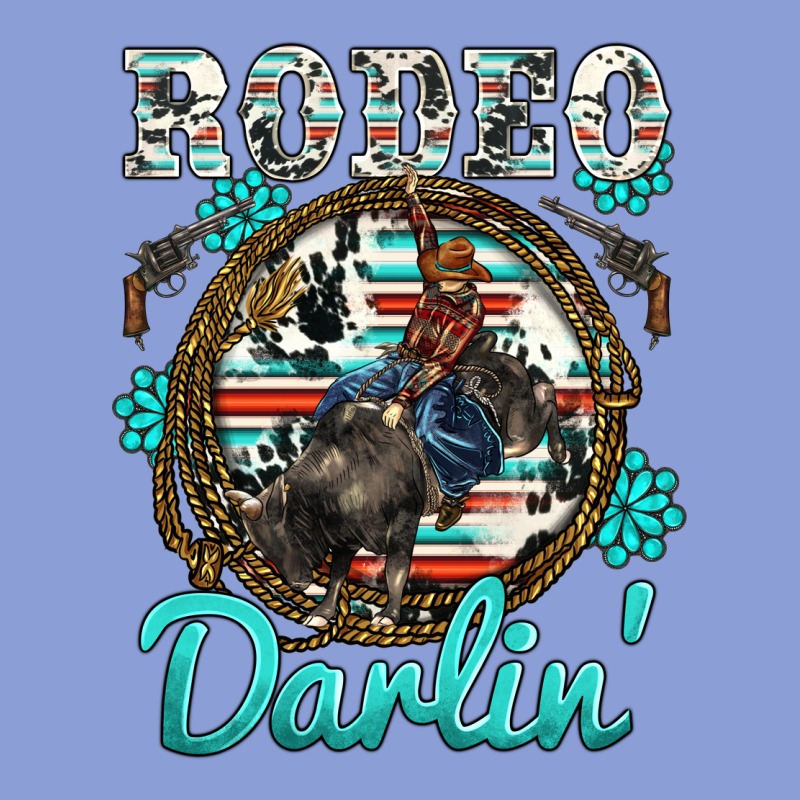 Western Rodeo Darlin' Bullfighter Serape Cowhide Turquoise Gemstones Long Sleeve Tee by BarkalooDesign | Teevron
