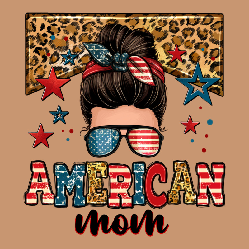 American Mom Junkie Messy Bun Heavyweight Hoodie by Zillion Design Studio | Teevron