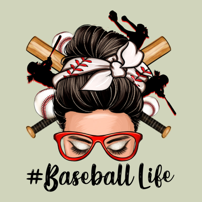 Baseball Life Messy Bun Heavyweight Hoodie by Zillion Design Studio | Teevron