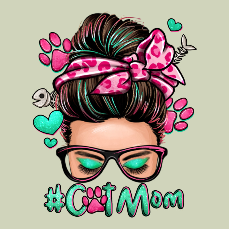 Cat Mom Messy Bun Heavyweight Hoodie by Zillion Design Studio | Teevron