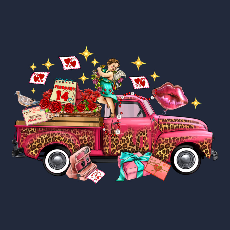 Valentine's Day Truck Photography Love Side View Premium Sweatshirt by FaDigitalArtStudio | Teevron