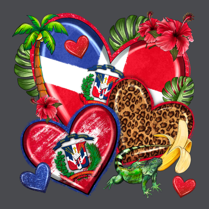 Dominican Republic  Hearts Zipper Hoodie by texasbilliewilder | Teevron