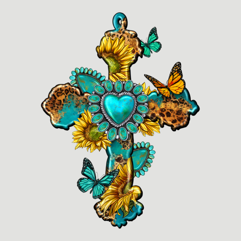 Western Cross With Gemstone And Sunflowers Classic Tee by texasbilliewilder | Teevron