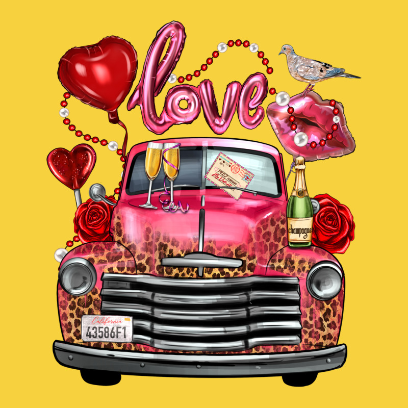 Valentine's Day Truck Love Bird Letter Premium Sweatshirt by FaDigitalArtStudio | Teevron
