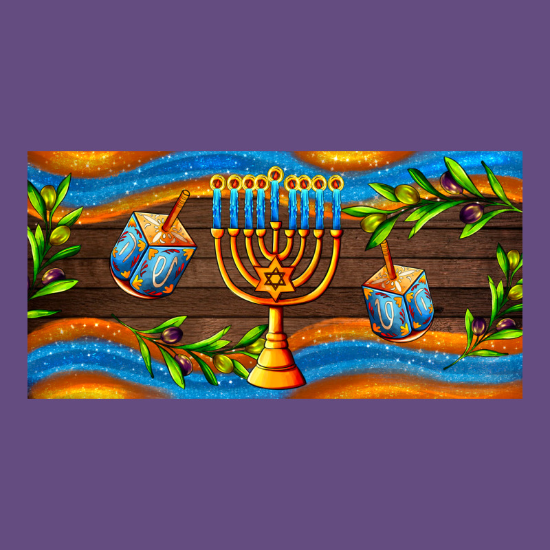 Hanukkah With Candlestick Vintage Hoodie by AdoDesignShop | Teevron