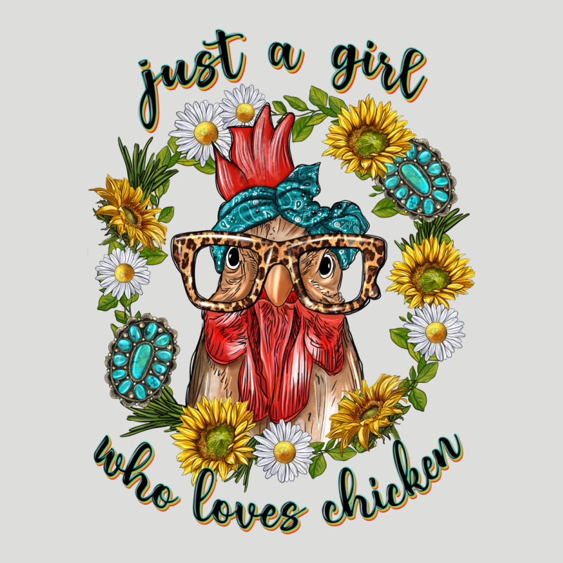 Just A Girl Who Loves Chicken With Sunflowers And Gemstone Zipper Hoodie by texasbilliewilder | Teevron