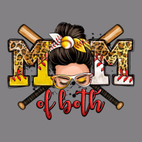 Mom Of Both Baseball And Softball Messy Bun Heavyweight Hoodie | Teevron