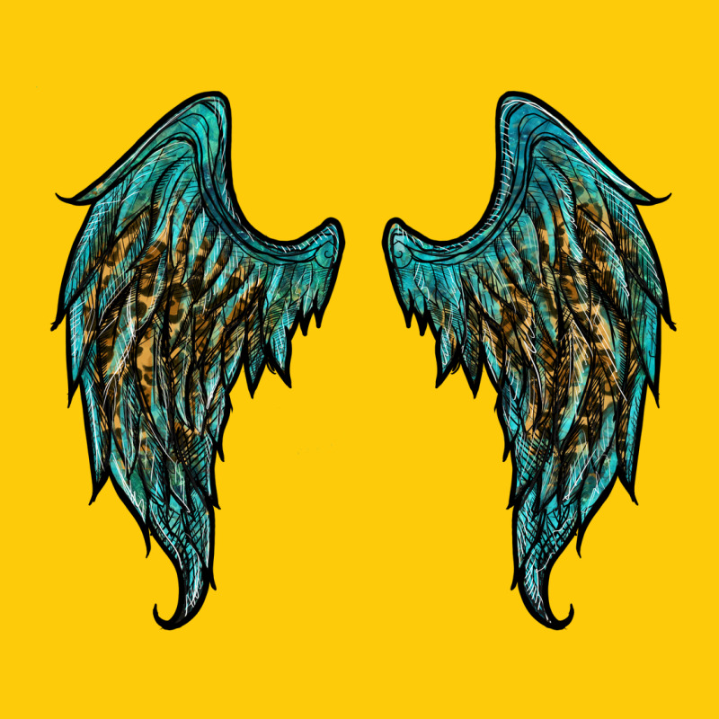 Turquoise Leopard Wings Premium Hoodie by RanaPortraitStore | Teevron