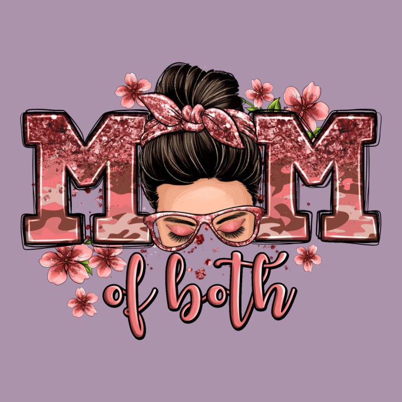 Mom Of Both Messy Bun Heavyweight Hoodie by Zillion Design Studio | Teevron