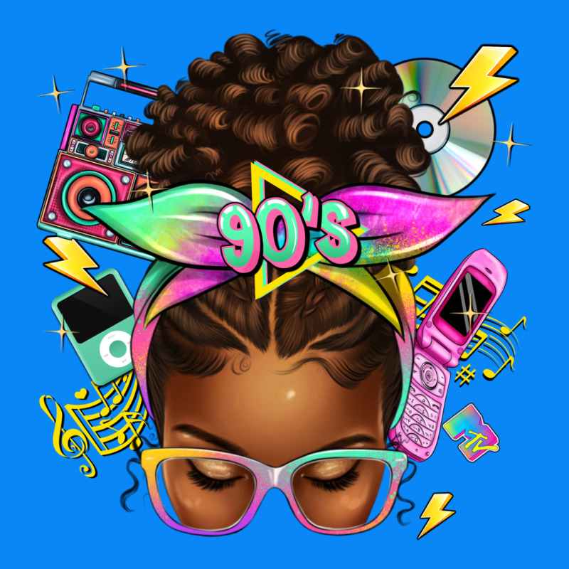 90s Afro Messy Bun Zipper Hoodie by texasbilliewilder | Teevron