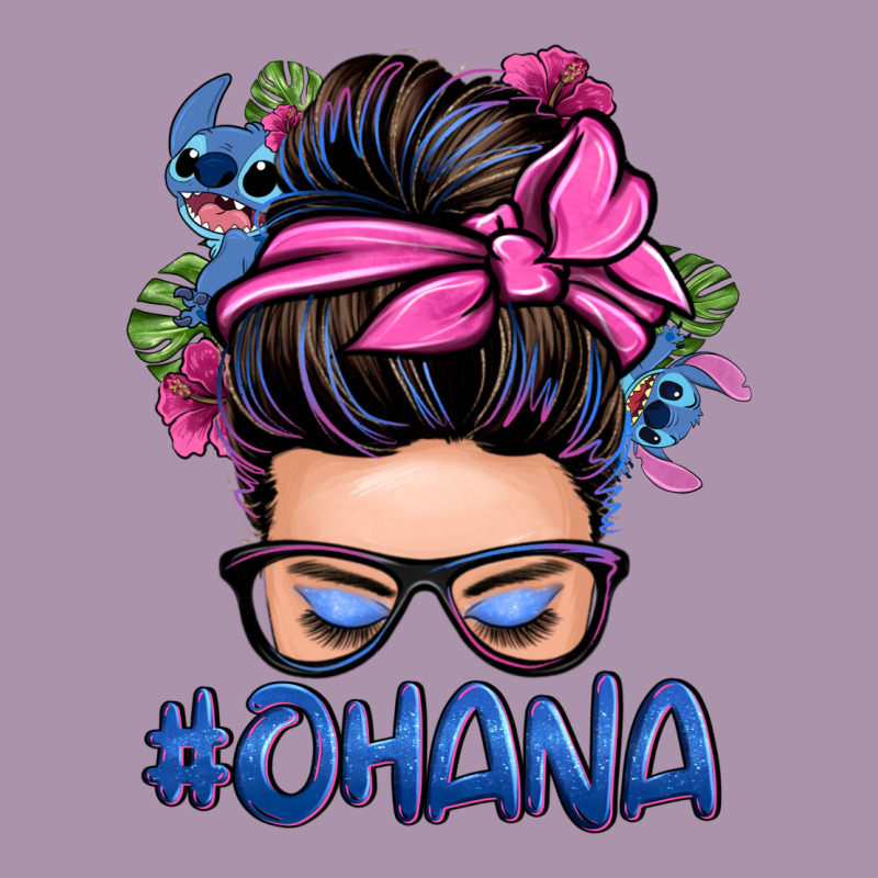 Ohana Stitch Messy Bun Heavyweight Hoodie by Zillion Design Studio | Teevron