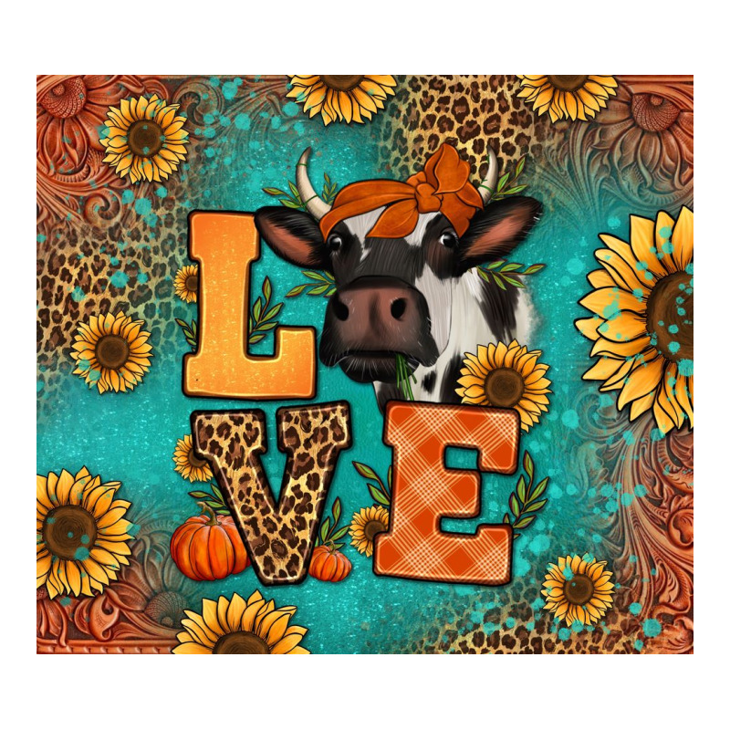 Love Autumn Cow Premium Hoodie by Jasminsmagicworld | Teevron