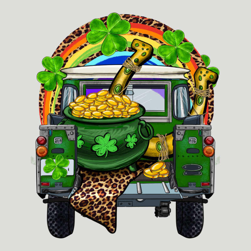 St Patrick's Day Truck With Pot Of Gold Horseshoe And Rainbow Zipper Hoodie by RanaPortraitStore | Teevron