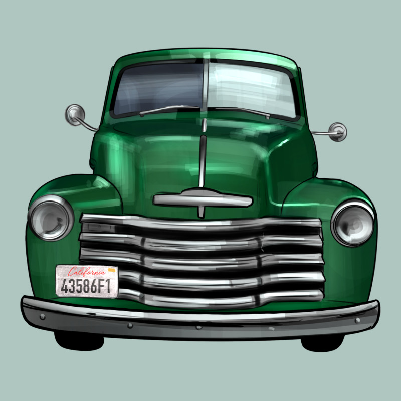 Western Green Truck Front View Premium Sweatshirt by FaDigitalArtStudio | Teevron
