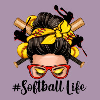 Softball Life Messy Bun Heavyweight Hoodie | Teevron