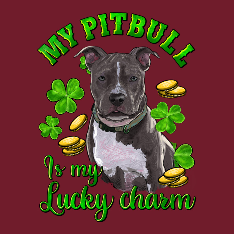 St. Patrick's Day My Pitbull Is My Lucky Charm Zipper Hoodie by RanaPortraitStore | Teevron