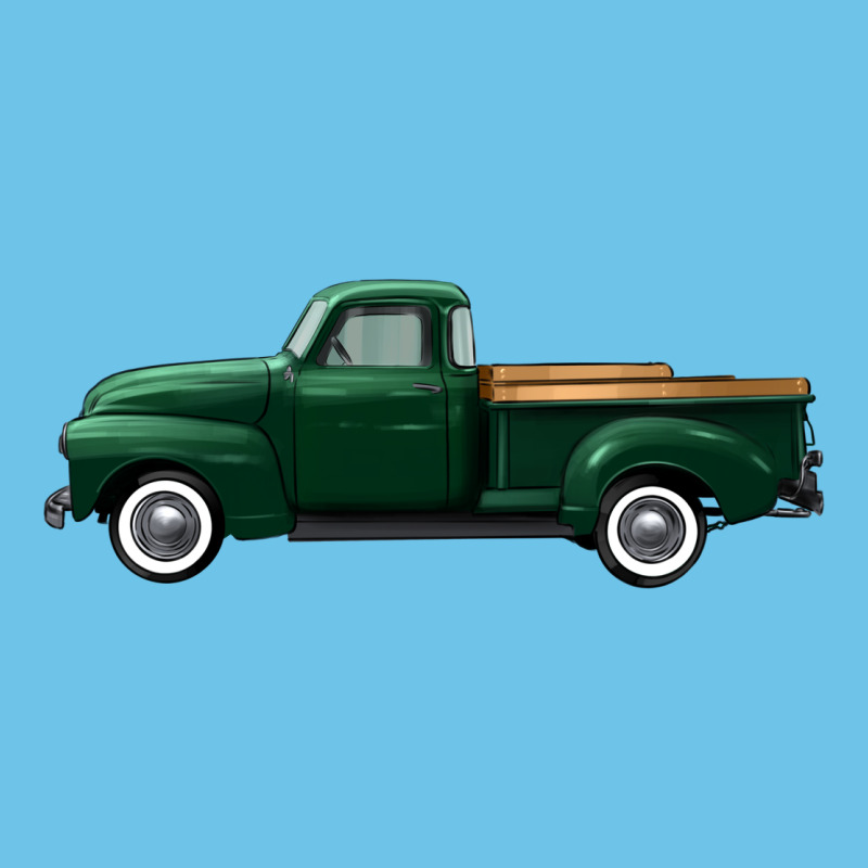 Western Green Truck Right Side View Premium Sweatshirt by FaDigitalArtStudio | Teevron