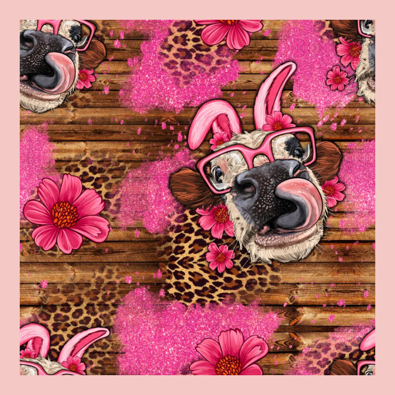 Easter Heifer With Bunny Ears Seamless Pattern Urban Heavy Tee by Artiststas | Teevron