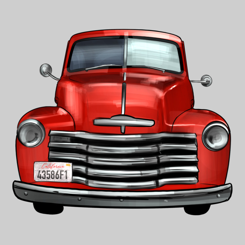 Western Red Truck Front View Premium Sweatshirt by FaDigitalArtStudio | Teevron