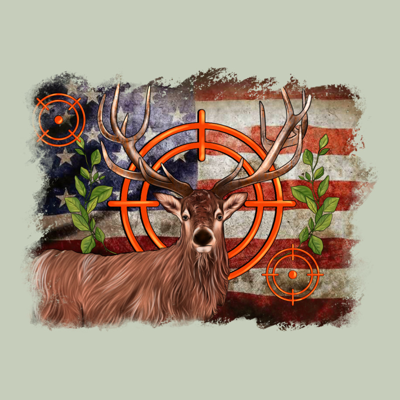 Deer Hunting Target American Flag  Background Ladies Tee by BarkalooDesign | Teevron