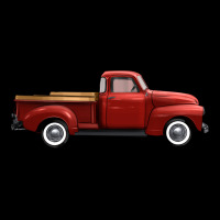 Western Red Truck Right Side View Premium Sweatshirt | Teevron