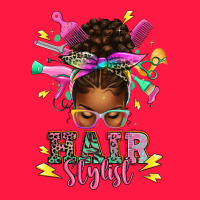 Hair Stylist Afro Messy Bun Zipper Hoodie | Teevron