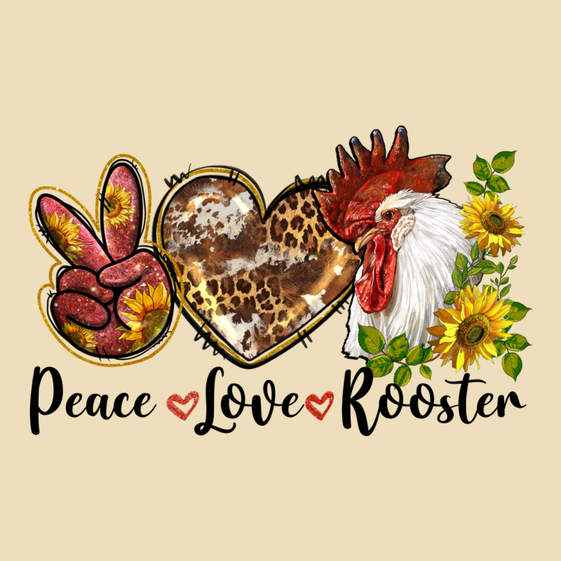 Peace Love Rooster With Sunflowers Premium Hoodie by LillyAllenDesigns | Teevron