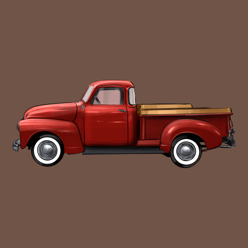 Western Red Truck Right Side View Premium Sweatshirt by FaDigitalArtStudio | Teevron