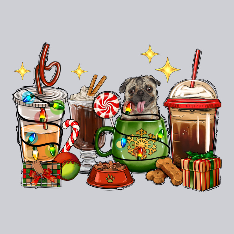 Christmas Coffee Cups With Pug Classic Tee by RanaPortraitStore | Teevron