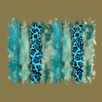 Turquoise Leopard Watercolor Brushstroke Background Premium Hoodie | Teevron