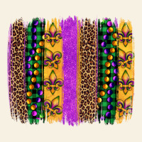 Mardi Gras Fleur De Lis And Beads Brush Stroke Vintage Tee | Teevron