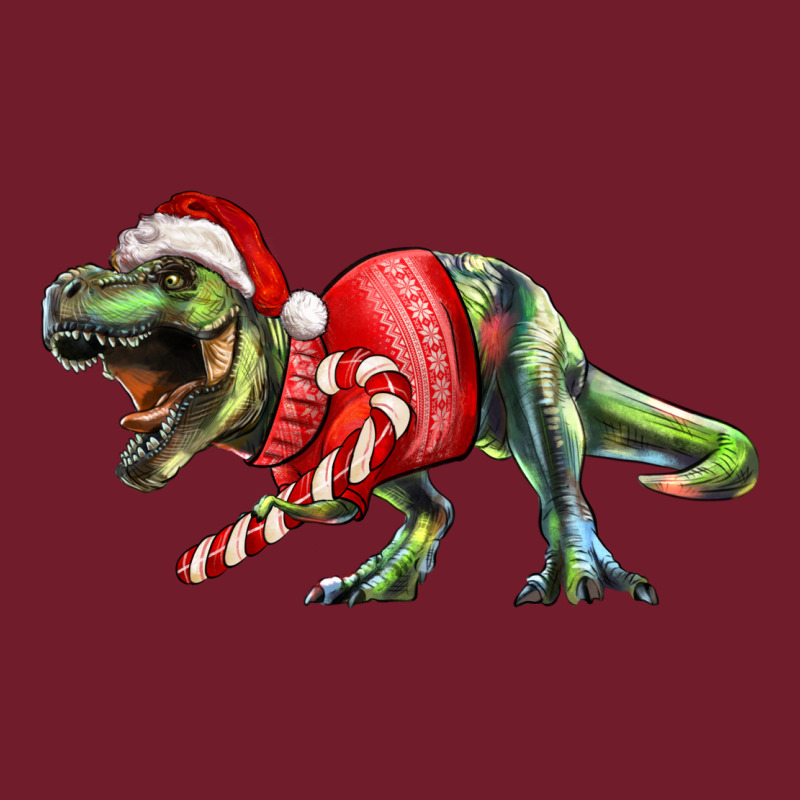 T Rex Christmas Zipper Hoodie by RanaPortraitStore | Teevron